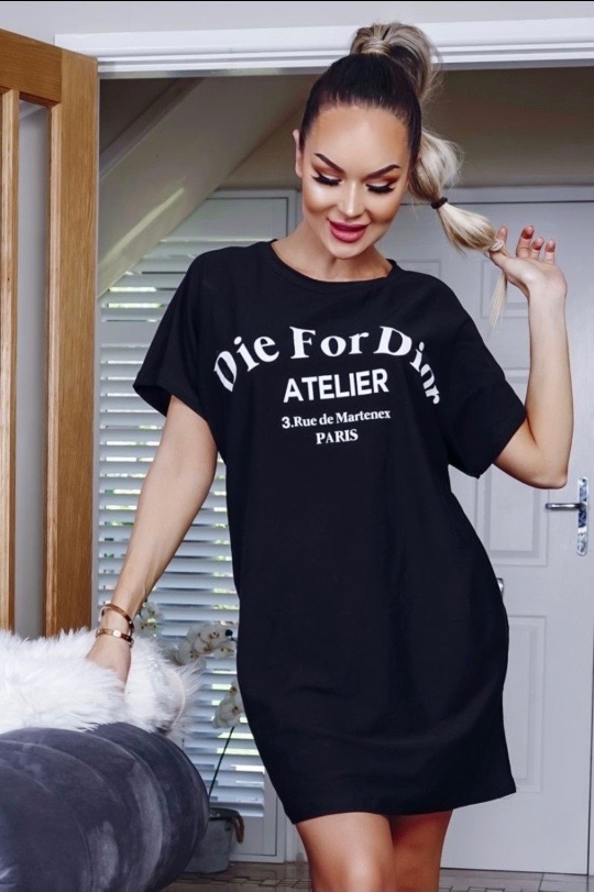Die For Dior Sweater Dress Black