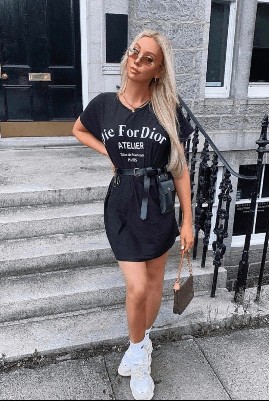 Die For Dior Sweater Dress Black